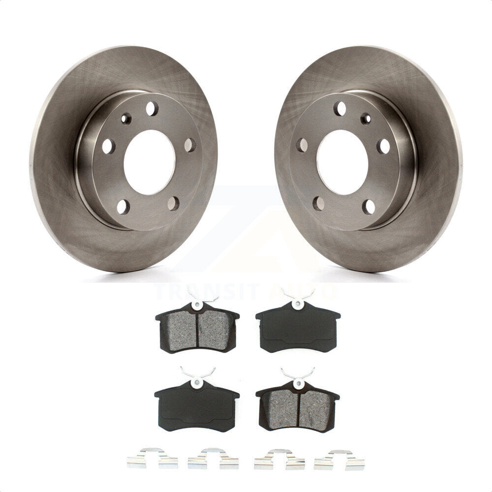 Rear Disc Brake Rotors And Semi-Metallic Pads Kit For Audi A4 S4 K8S-101709 by Transit Auto