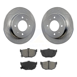 Rear Disc Brake Rotors And Semi-Metallic Pads Kit For Hyundai Elantra Tiburon K8S-101718