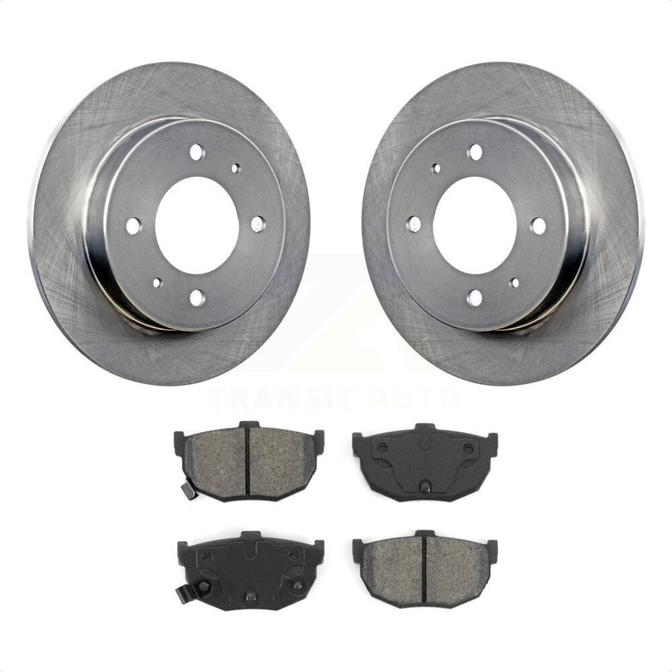 Rear Disc Brake Rotors And Semi-Metallic Pads Kit For Hyundai Elantra Tiburon K8S-101718 by Transit Auto