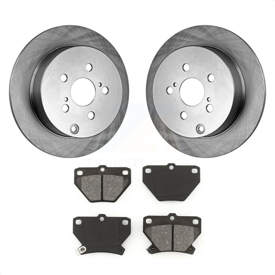 Rear Disc Brake Rotors And Semi-Metallic Pads Kit For Toyota Corolla Matrix Pontiac Vibe Celica K8S-101739 by Transit Auto