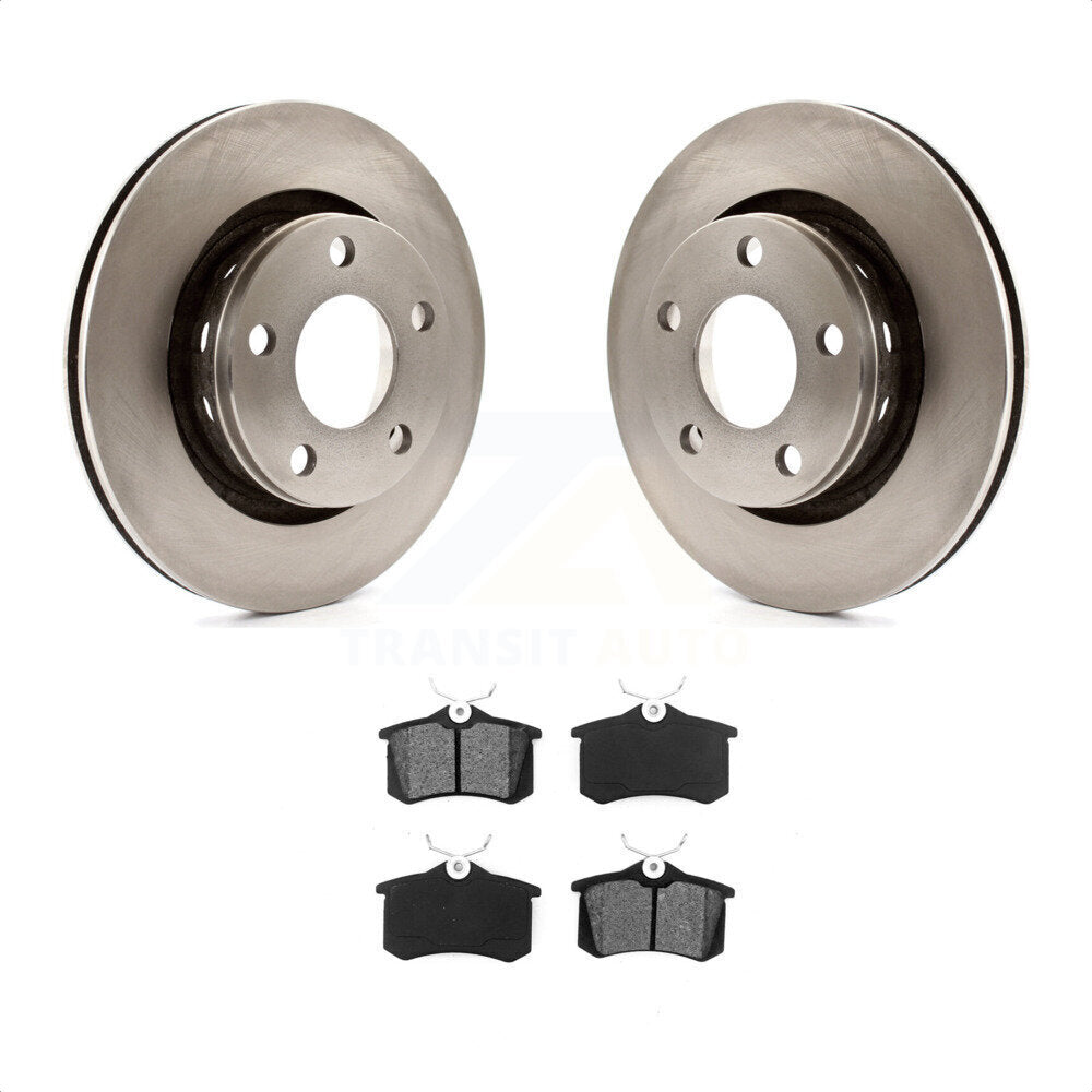 Rear Disc Brake Rotors And Semi-Metallic Pads Kit For Volkswagen Passat Audi A6 Quattro S6 K8S-101751 by Transit Auto