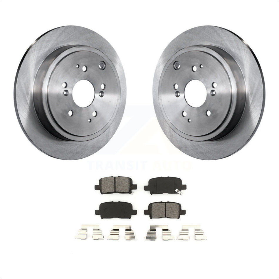 Rear Disc Brake Rotors And Semi-Metallic Pads Kit For Honda Pilot Acura MDX K8S-101755 by Transit Auto