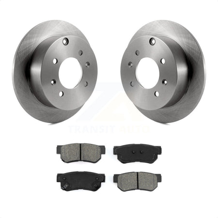 Rear Disc Brake Rotors And Semi-Metallic Pads Kit For Hyundai Sonata Kia Optima Magentis K8S-101758 by Transit Auto