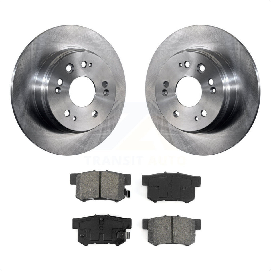 Rear Disc Brake Rotors And Semi-Metallic Pads Kit For 2002-2004 Honda CR-V K8S-101761 by Transit Auto