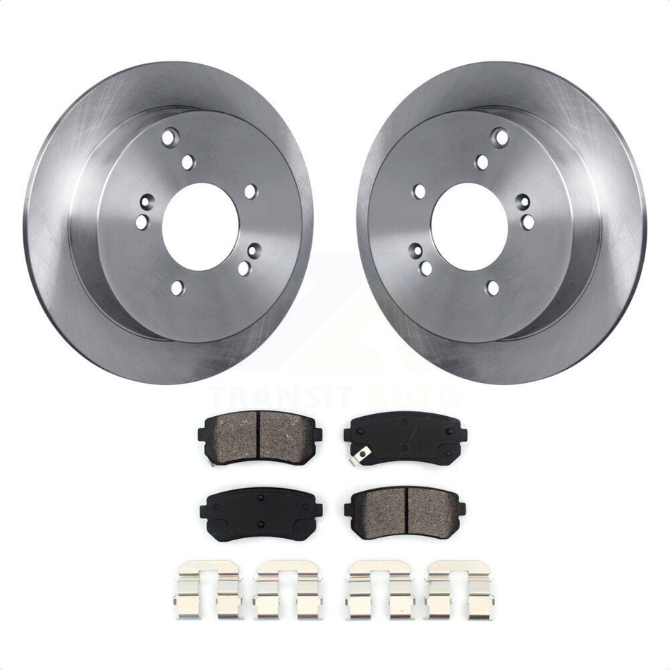 Rear Disc Brake Rotors And Semi-Metallic Pads Kit For Hyundai Tucson Kia Sportage AWD K8S-101766 by Transit Auto