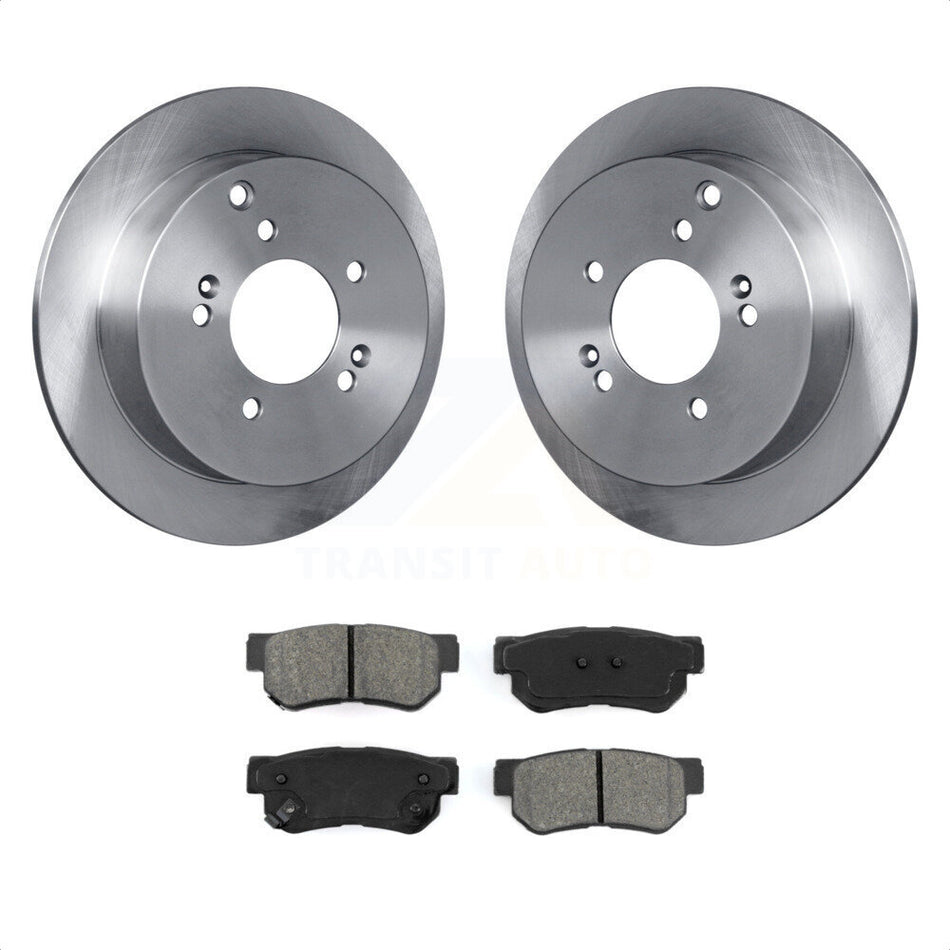 Rear Disc Brake Rotors And Semi-Metallic Pads Kit For Hyundai Santa Fe Kia Sportage Tucson K8S-101767 by Transit Auto