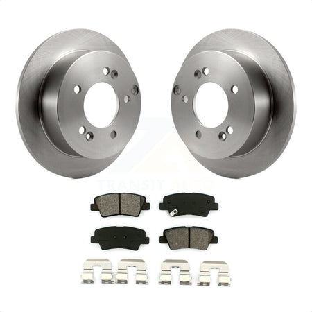 Rear Disc Brake Rotors And Semi-Metallic Pads Kit For Hyundai Sonata 2.4L K8S-101769 by Transit Auto