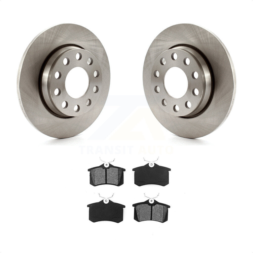 Rear Disc Brake Rotors And Semi-Metallic Pads Kit For Audi A4 Quattro With 255mm Diameter Rotor K8S-101773 by Transit Auto