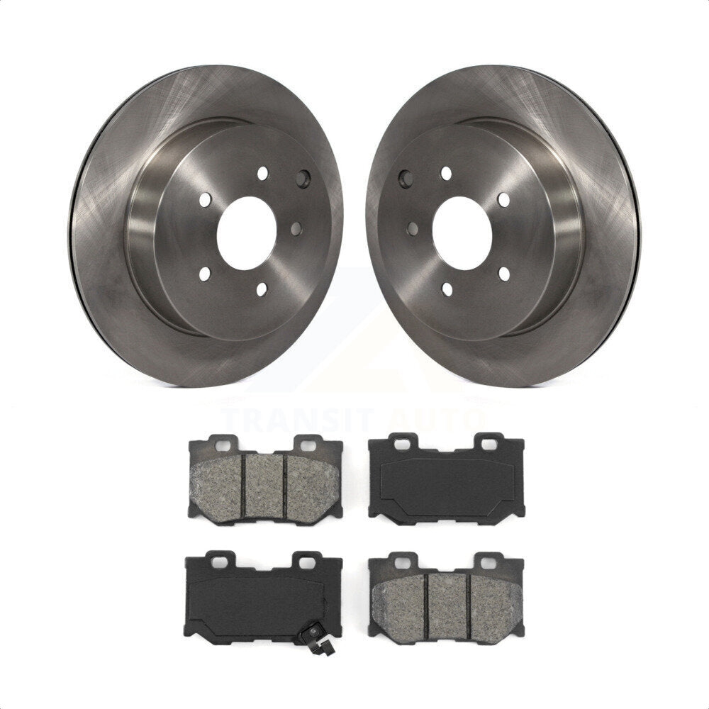 Rear Disc Brake Rotors And Semi-Metallic Pads Kit For INFINITI Q50 Q60 Q70 K8S-101785 by Transit Auto