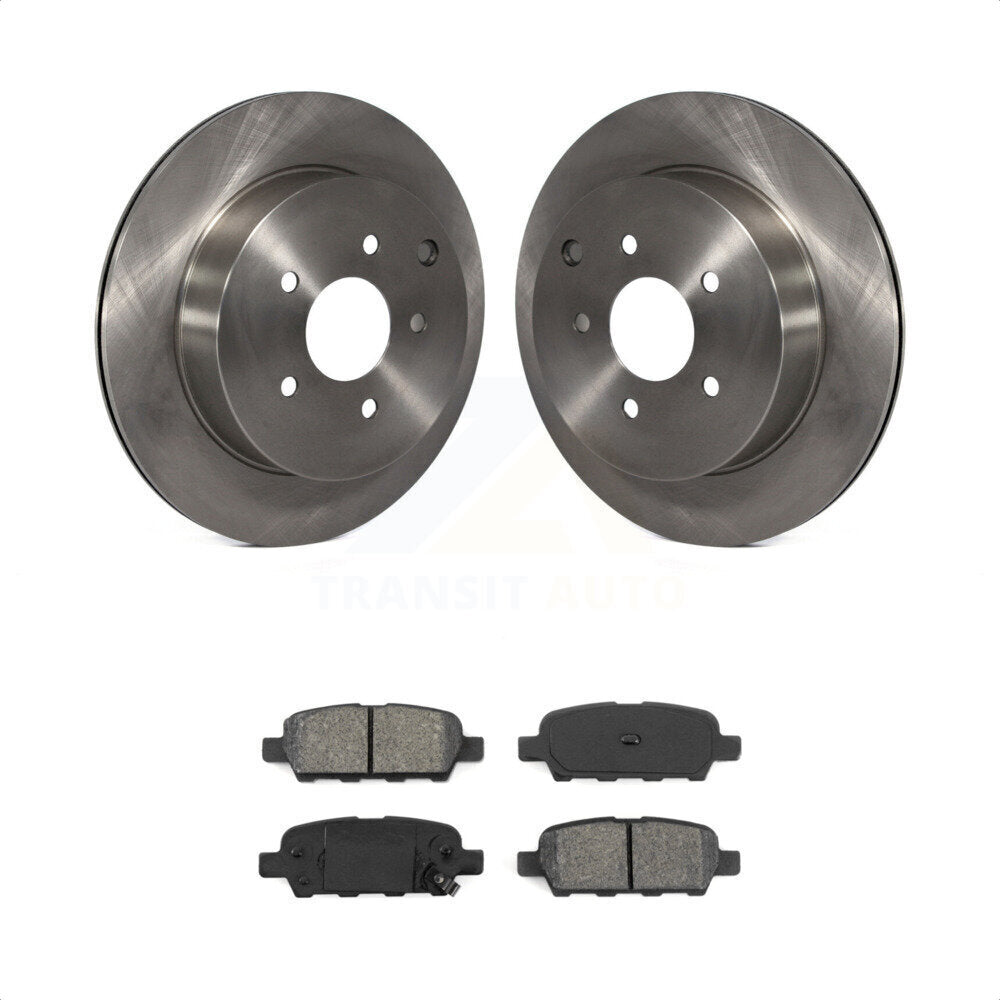 Rear Disc Brake Rotors And Semi-Metallic Pads Kit For Nissan Murano INFINITI Pathfinder QX60 Q50 Quest FX35 JX35 Q60 M37 QX70 Q70 Q70L FX45 FX37 M56 M35h K8S-101786 by Transit Auto