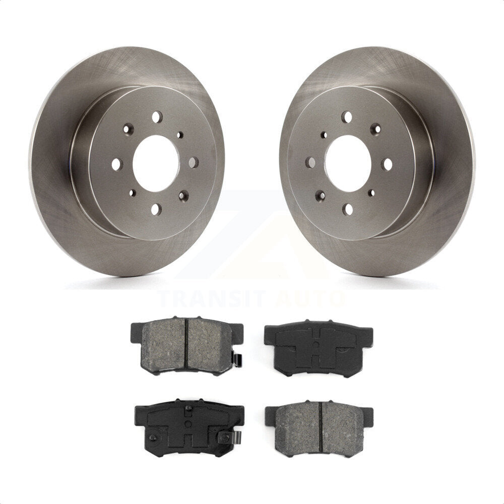 Rear Disc Brake Rotors And Semi-Metallic Pads Kit For Honda Civic Acura EL K8S-101793 by Transit Auto