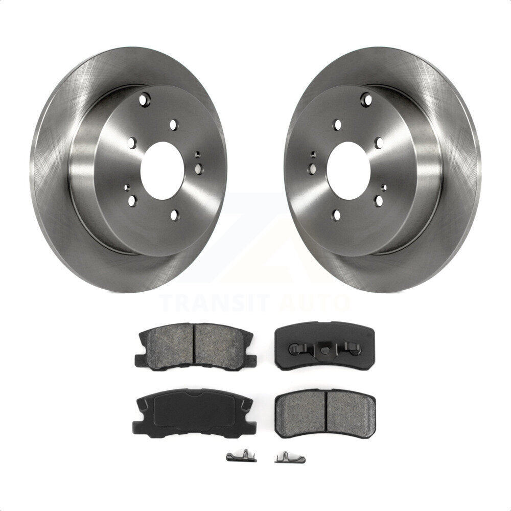 Rear Disc Brake Rotors And Semi-Metallic Pads Kit For Mitsubishi Endeavor K8S-101794 by Transit Auto