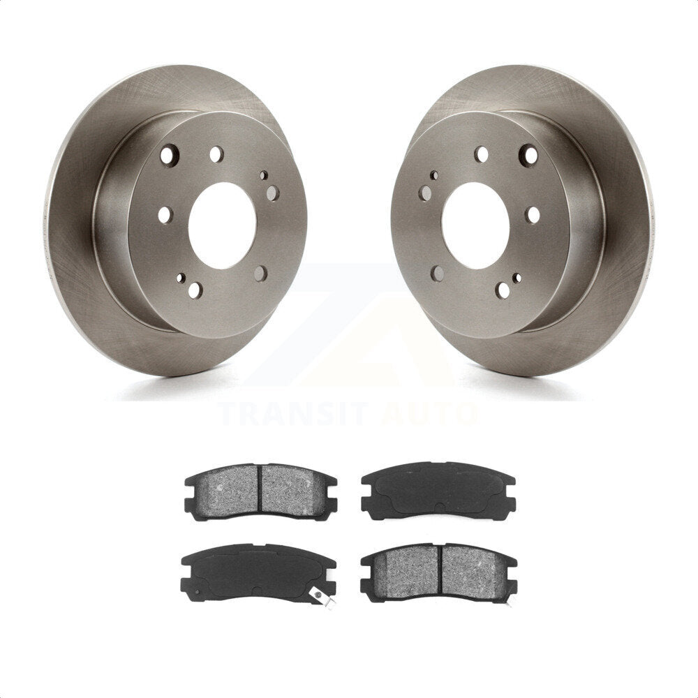 Rear Disc Brake Rotors And Semi-Metallic Pads Kit For Mitsubishi Galant Eclipse K8S-101799 by Transit Auto