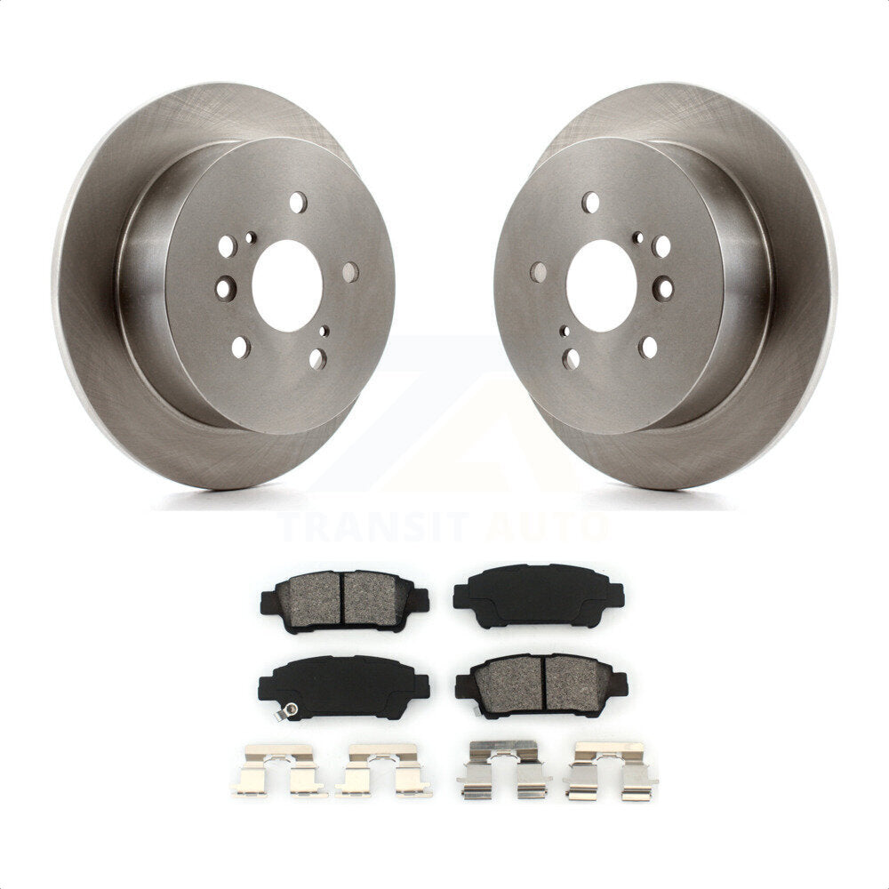 Rear Disc Brake Rotors And Semi-Metallic Pads Kit For 2004-2010 Toyota Sienna K8S-101801 by Transit Auto