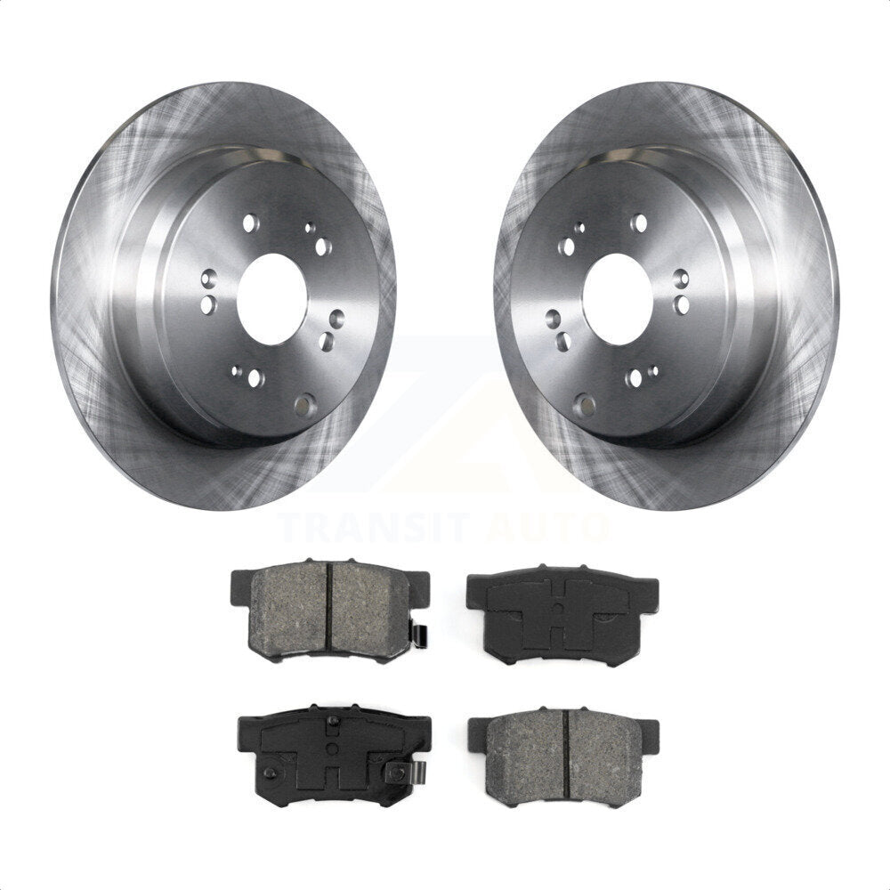 Rear Disc Brake Rotors And Semi-Metallic Pads Kit For Acura RDX K8S-101814 by Transit Auto