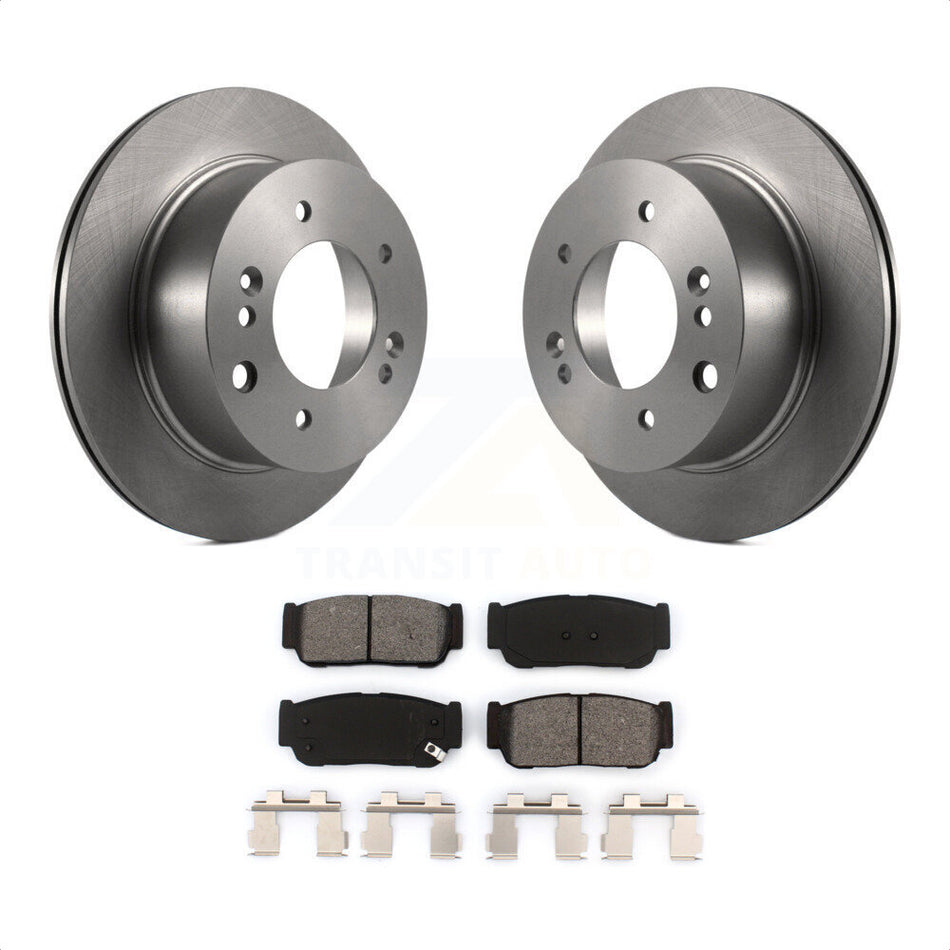 Rear Disc Brake Rotors And Semi-Metallic Pads Kit For 2003-2006 Kia Sorento K8S-101817 by Transit Auto