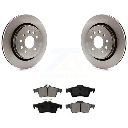 Rear Disc Brake Rotors And Semi-Metallic Pads Kit For Saab 9-3 9-3X With Vented Rotor K8S-101818 by Transit Auto