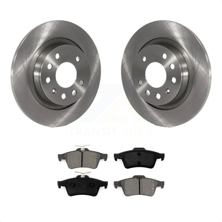 Rear Disc Brake Rotors And Semi-Metallic Pads Kit For Saab 9-3 9-3X With Solid Rotor K8S-101820 by Transit Auto