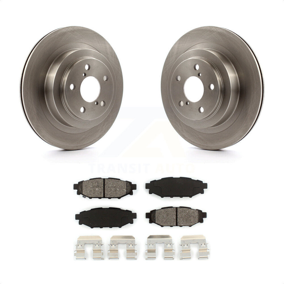 Rear Disc Brake Rotors And Semi-Metallic Pads Kit For Subaru Legacy K8S-101825 by Transit Auto