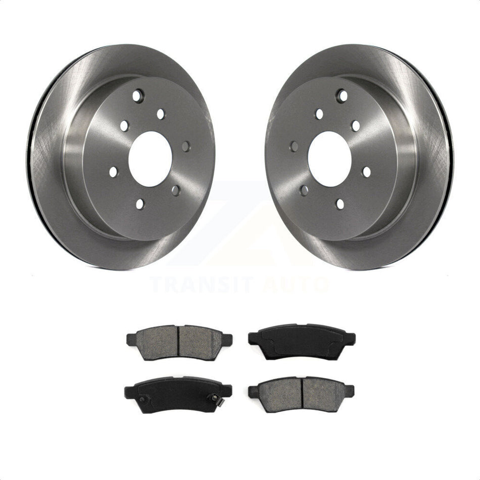 Rear Disc Brake Rotors And Semi-Metallic Pads Kit For Nissan Frontier Xterra Suzuki Equator K8S-101830 by Transit Auto