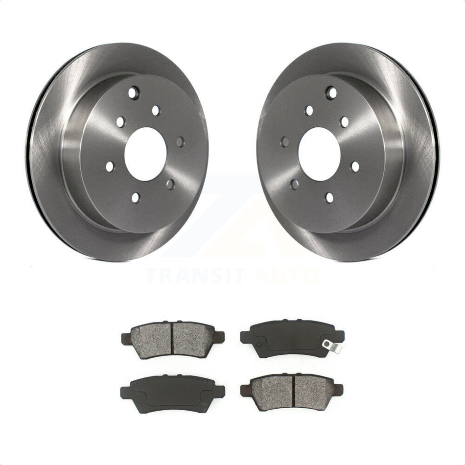 Rear Disc Brake Rotors And Semi-Metallic Pads Kit For 2006-2007 Nissan Xterra K8S-101831 by Transit Auto