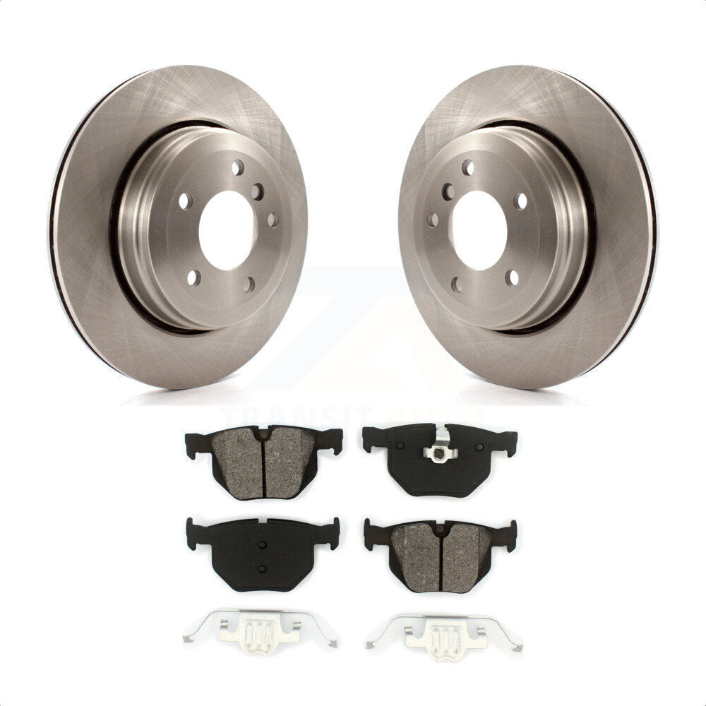 Rear Disc Brake Rotors And Semi-Metallic Pads Kit For BMW 530i 525i 528i K8S-101833 by Transit Auto