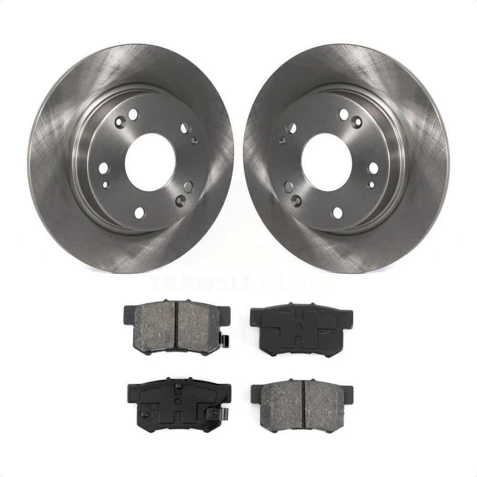 Rear Disc Brake Rotors And Semi-Metallic Pads Kit For Honda Civic Acura ILX CSX K8S-101839 by Transit Auto