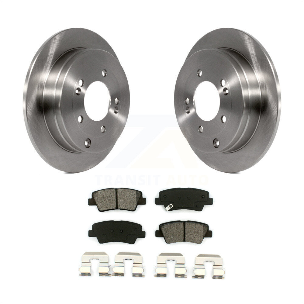 Rear Disc Brake Rotors And Semi-Metallic Pads Kit For 2007-2009 Kia Amanti K8S-101840 by Transit Auto