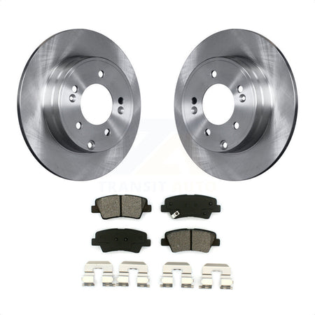 Rear Disc Brake Rotors And Semi-Metallic Pads Kit For Hyundai Sonata Kia Optima Azera K8S-101844 by Transit Auto