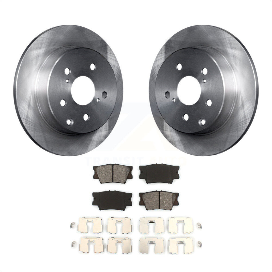 Rear Disc Brake Rotors And Semi-Metallic Pads Kit For Toyota RAV4 Lexus HS250h K8S-101861 by Transit Auto