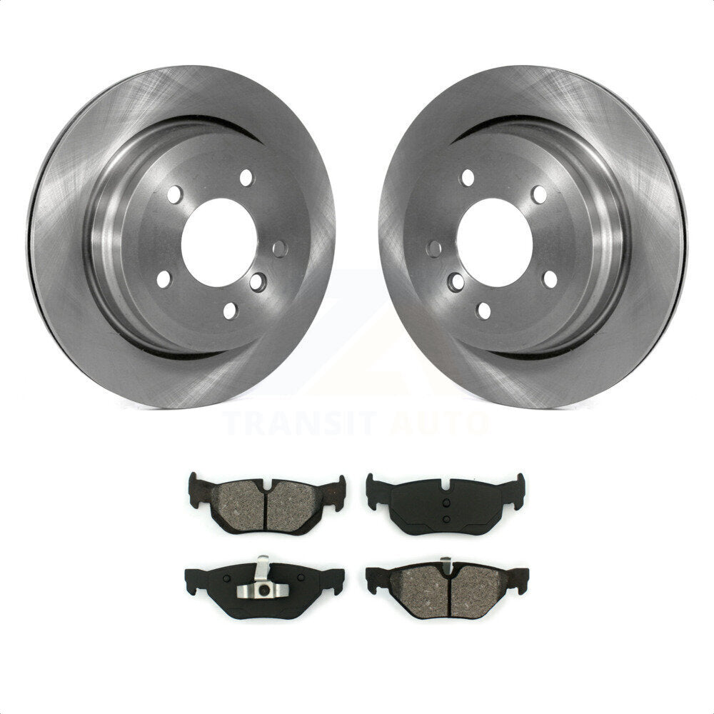 Rear Disc Brake Rotors And Semi-Metallic Pads Kit For BMW 328i xDrive X1 328xi 325xi K8S-101869 by Transit Auto