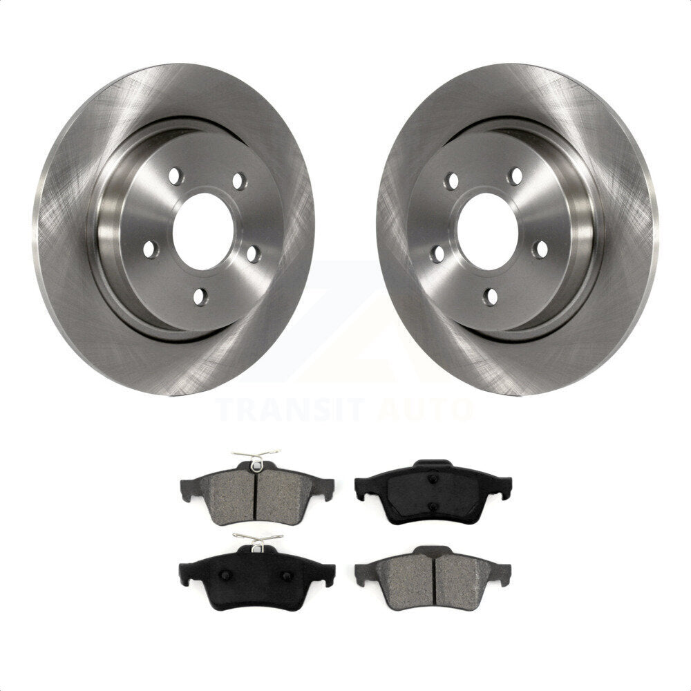 Rear Disc Brake Rotors And Semi-Metallic Pads Kit For Volvo S40 C70 C30 V50 K8S-101876 by Transit Auto