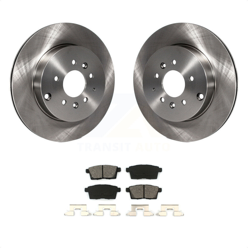 Rear Disc Brake Rotors And Semi-Metallic Pads Kit For 2007-2015 Mazda CX-9 K8S-101881 by Transit Auto