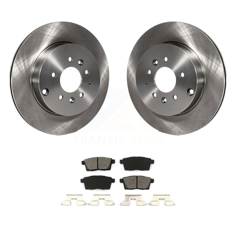 Rear Disc Brake Rotors And Semi-Metallic Pads Kit For 2007-2015 Mazda CX-9 K8S-101881 by Transit Auto