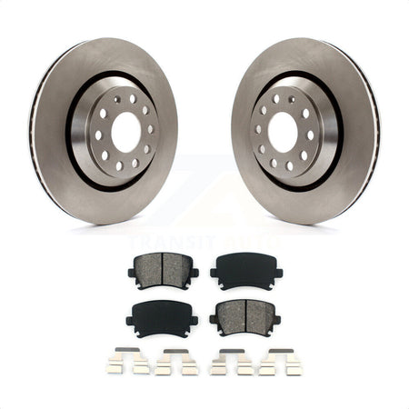 Rear Disc Brake Rotors And Semi-Metallic Pads Kit For Volkswagen CC Passat GTI Golf R R32 Audi TTS Quattro K8S-101883 by Transit Auto