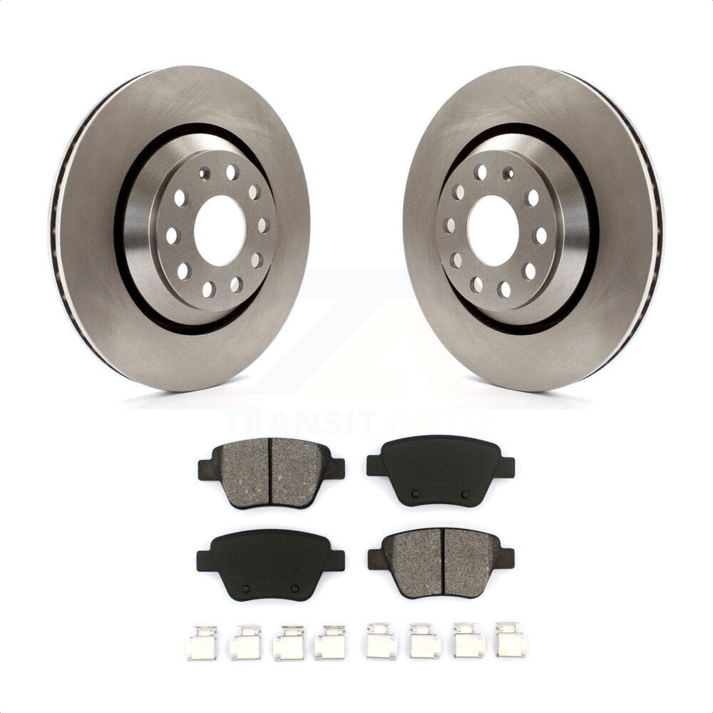 Rear Disc Brake Rotors And Semi-Metallic Pads Kit For 2013 Volkswagen GTI With 310mm Diameter Rotor K8S-101884 by Transit Auto