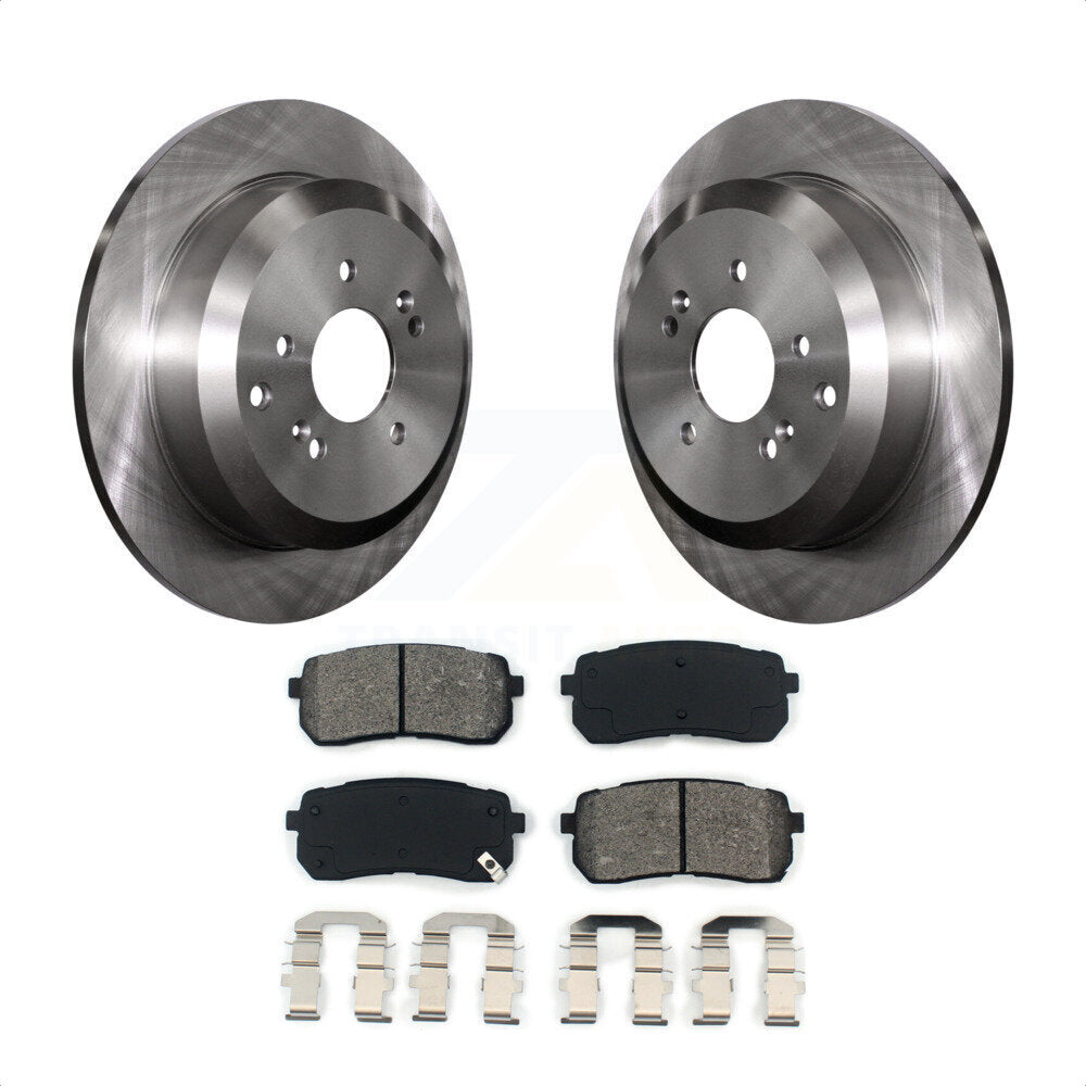 Rear Disc Brake Rotors And Semi-Metallic Pads Kit For 2007-2012 Hyundai Veracruz K8S-101889 by Transit Auto