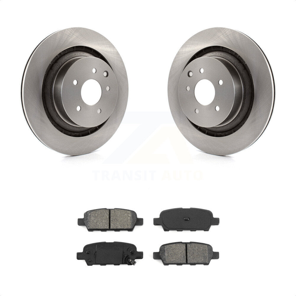 Rear Disc Brake Rotors And Semi-Metallic Pads Kit For 2014 INFINITI Q60 Sport K8S-101907 by Transit Auto