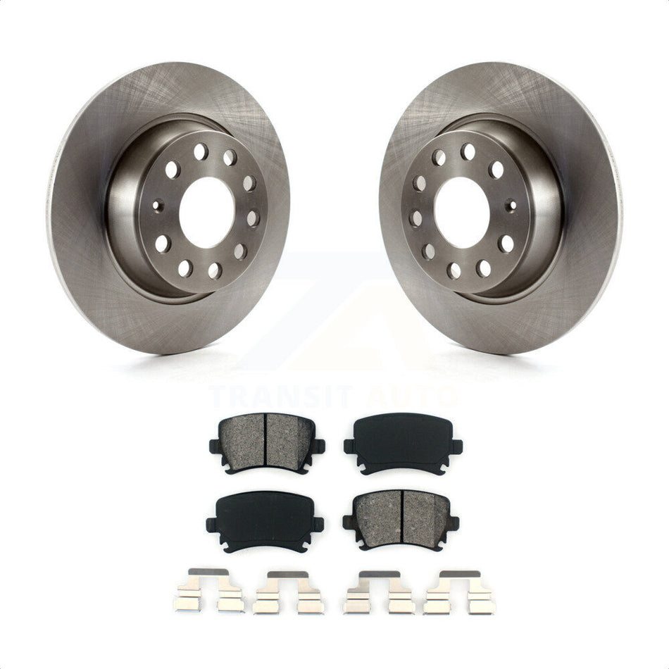 Rear Disc Brake Rotors And Semi-Metallic Pads Kit For Volkswagen Jetta Passat GTI Eos Audi A3 Quattro Golf K8S-101909 by Transit Auto