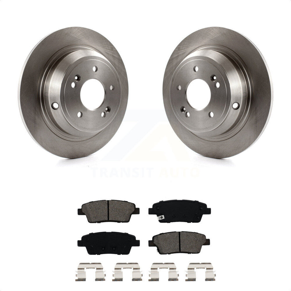 Rear Disc Brake Rotors And Semi-Metallic Pads Kit For Hyundai Genesis G80 Kia K900 K8S-101914 by Transit Auto