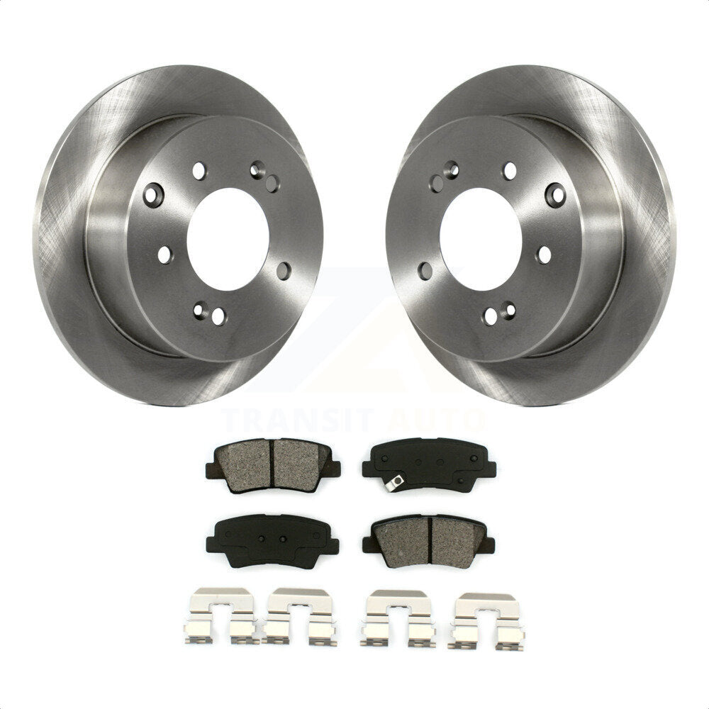 Rear Disc Brake Rotors And Semi-Metallic Pads Kit For 2010-2013 Kia Soul K8S-101922 by Transit Auto