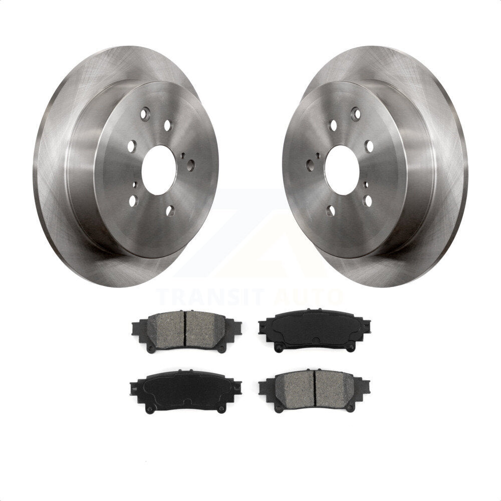 Rear Disc Brake Rotors And Semi-Metallic Pads Kit For Toyota Highlander Sienna Lexus RX350 RX450h K8S-101923 by Transit Auto