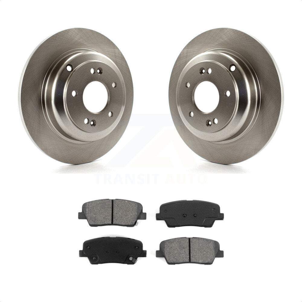 Rear Disc Brake Rotors And Semi-Metallic Pads Kit For Hyundai Genesis Coupe K8S-101925 by Transit Auto