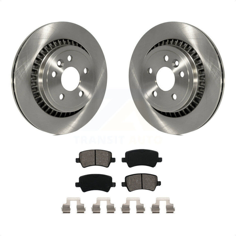 Rear Disc Brake Rotors And Semi-Metallic Pads Kit For 2010-2017 Volvo XC60 K8S-101926 by Transit Auto