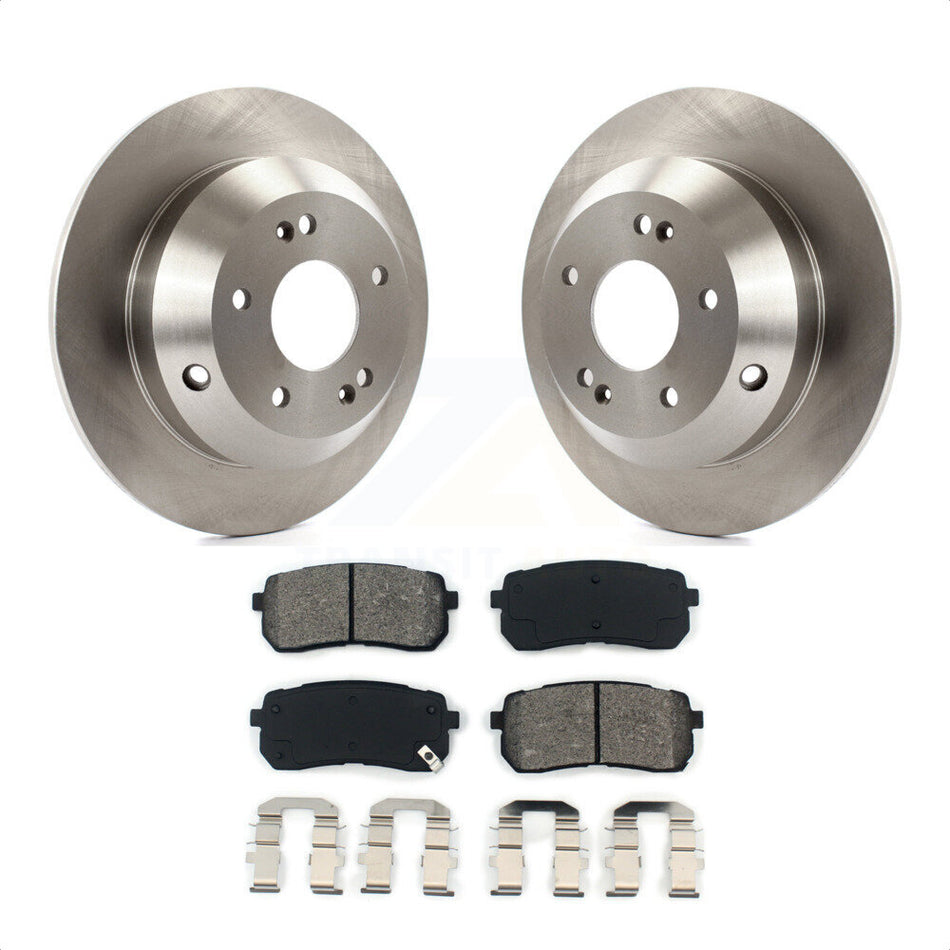 Rear Disc Brake Rotors And Semi-Metallic Pads Kit For 2015-2019 Kia Sedona K8S-101929 by Transit Auto