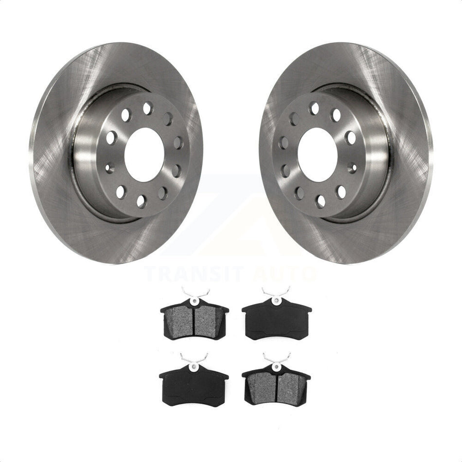 Rear Disc Brake Rotors And Semi-Metallic Pads Kit For Volkswagen Beetle Golf With 272mm Diameter Rotor K8S-101934 by Transit Auto