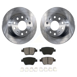 Rear Disc Brake Rotors And Semi-Metallic Pads Kit For Volkswagen Beetle GTI Eos With 253mm Diameter Rotor K8S-101937