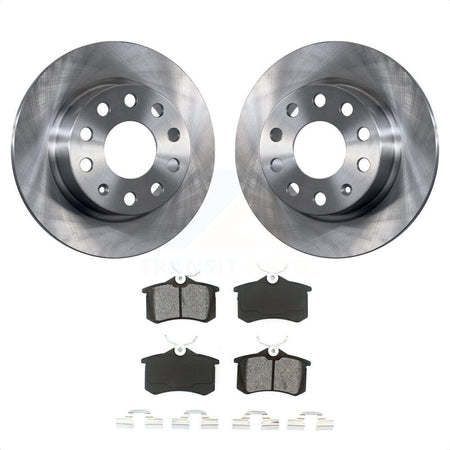 Rear Disc Brake Rotors And Semi-Metallic Pads Kit For 2011 Volkswagen Jetta With 253mm Diameter Rotor K8S-101938 by Transit Auto