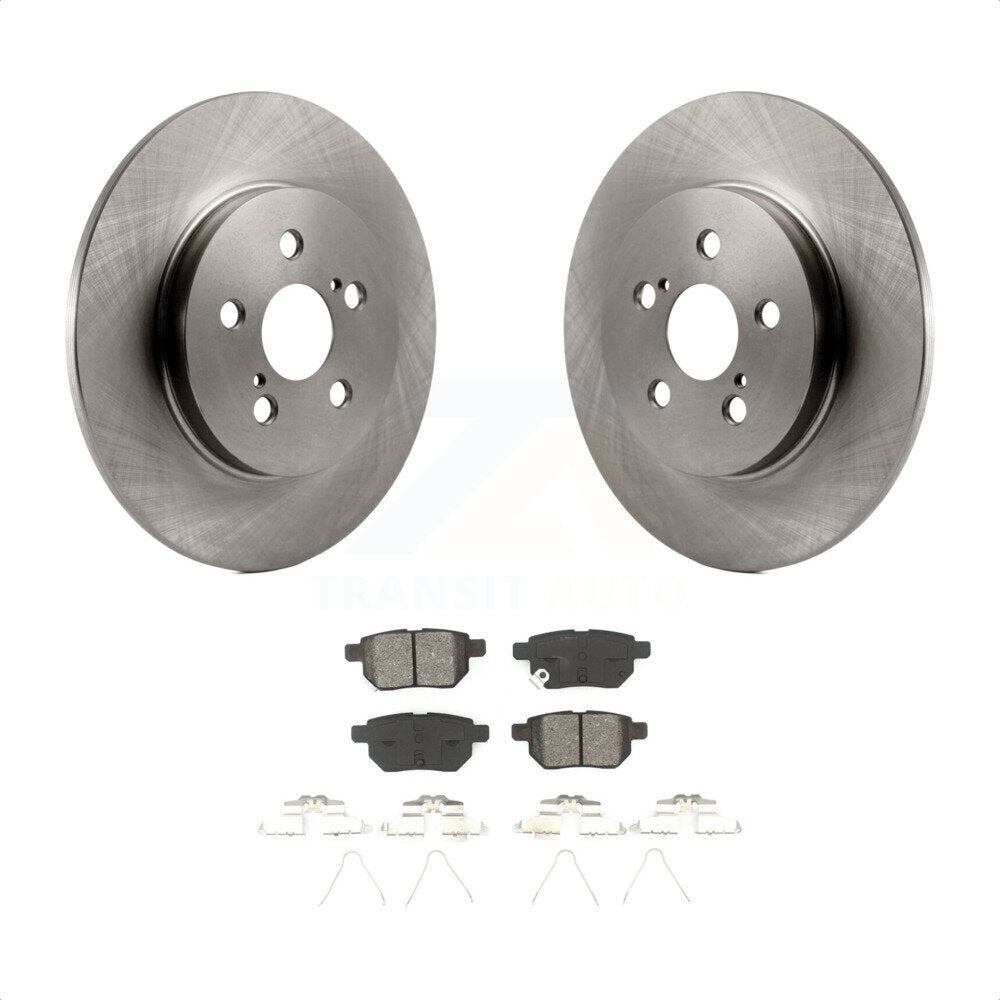 Rear Disc Brake Rotors And Semi-Metallic Pads Kit For Lexus CT200h K8S-101944 by Transit Auto