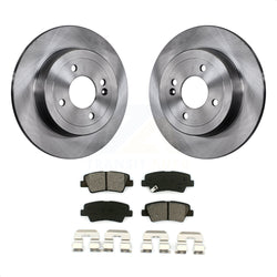 Rear Disc Brake Rotors And Semi-Metallic Pads Kit For 2011 Hyundai Accent K8S-101955